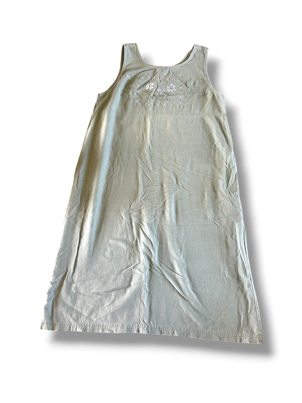 [Erika II] VTG Linen Blend Sleeveless Dress